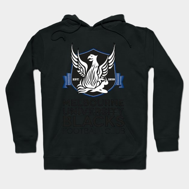 Melbourne university blacks fc | AFL Footy Hoodie by euror-design